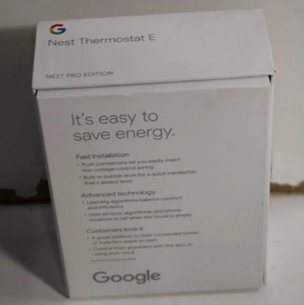 Sealed! Google, T4000ES, Nest Thermostat E, Smart Thermostat White